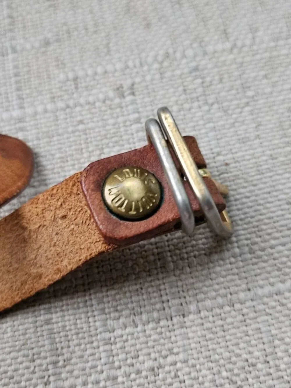 Vintage Louis Vuitton Name Tag Travel Tag Leather Luggage ID Tag Made France